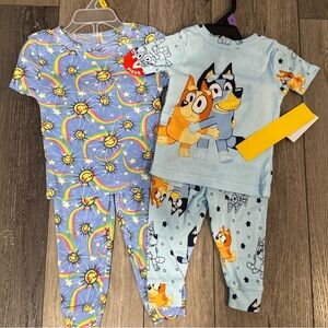 NWT Kids Pajama Set - Blue and Light Blue